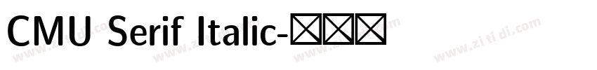 CMU Serif Italic字体转换